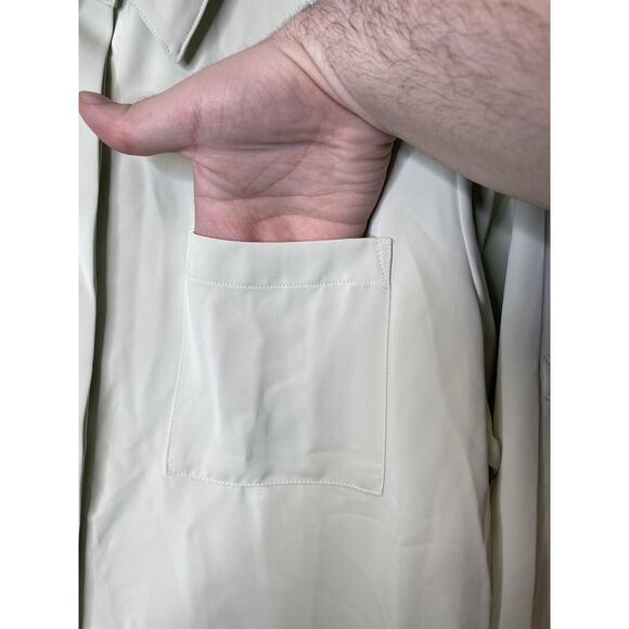 Calvin Klein Shirt Womens Large Button Up Long Sleeve Pocket Lightweight Dress - Picture 4 of 13